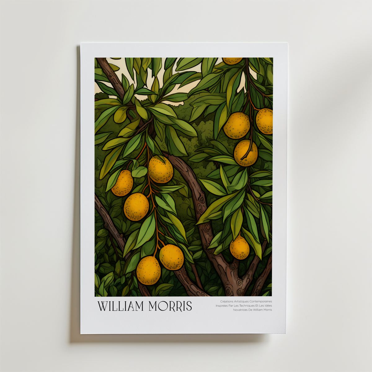 William Morris Golden Orchard – stilfullt konsttryck från Bozetto, tryckt på matt finpapper