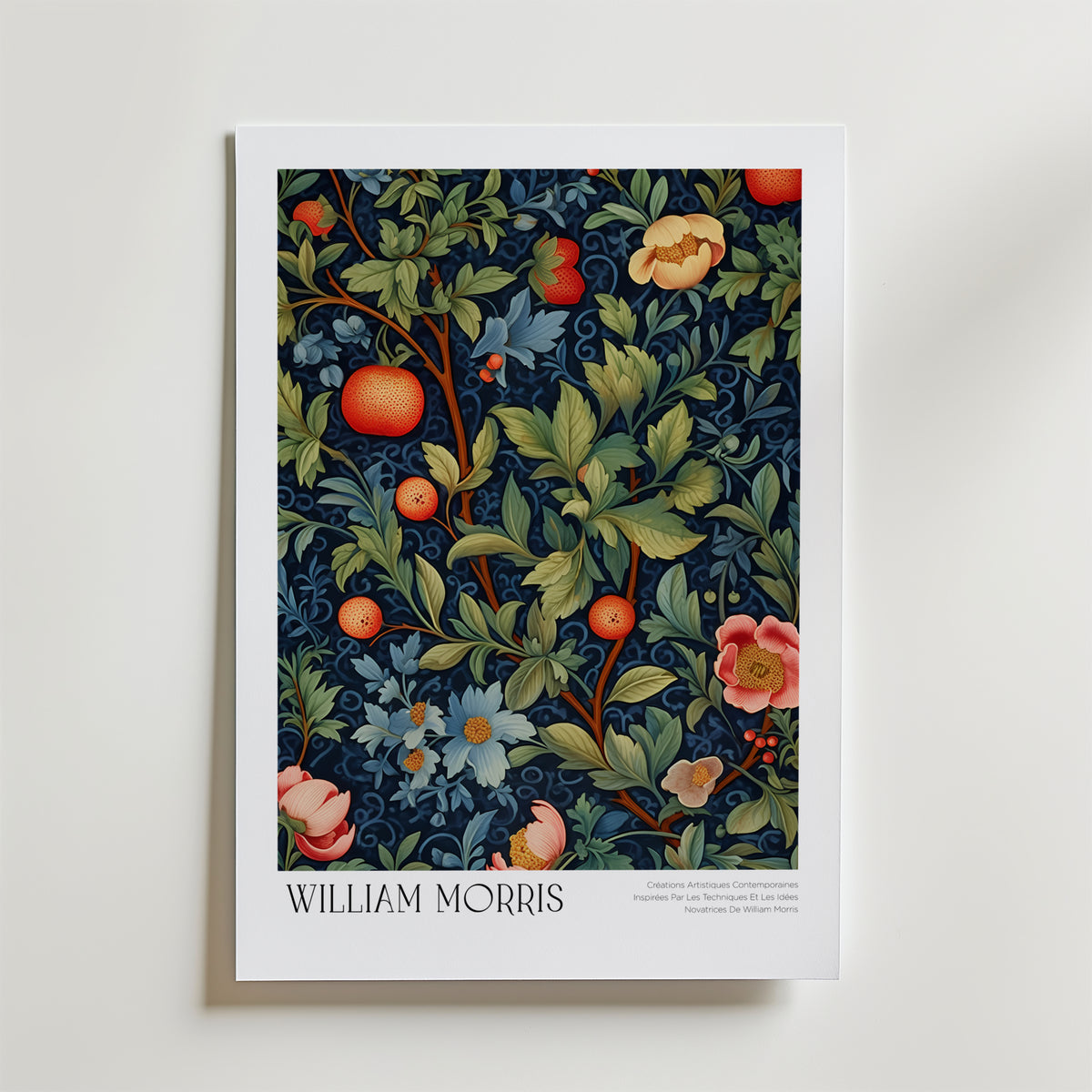 William Morris Midnight Orchard affisch på neutral bakgrund – poster från Bozetto