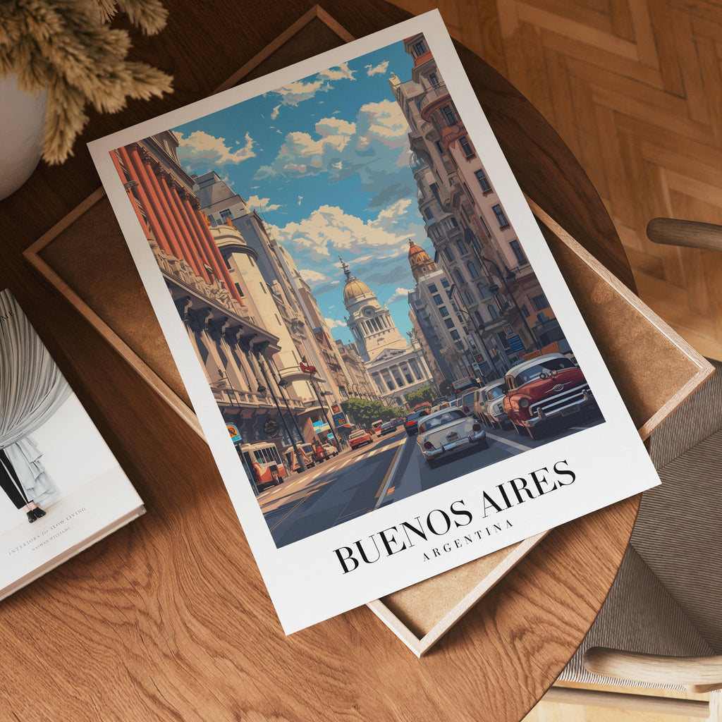 Where Time Walks In Buenos – affisch med stilfullt motiv från Bozetto i hög kvalitet