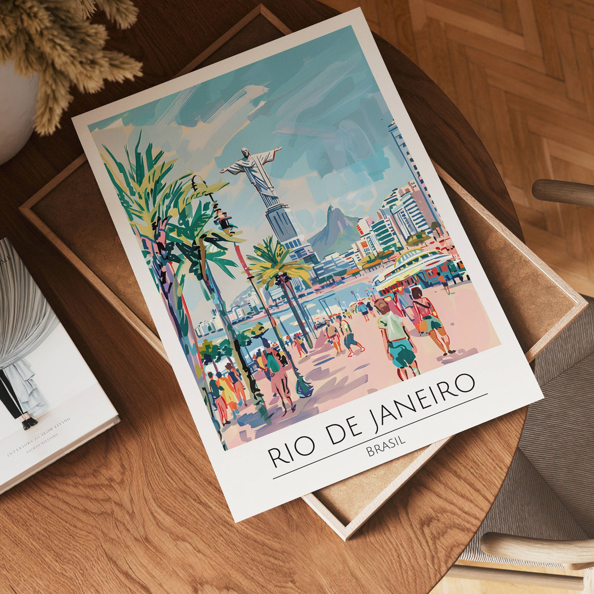 Rio de Janeiro Skyline – affisch med stilfullt motiv från Bozetto i hög kvalitet
