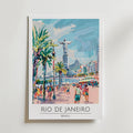 Rio de Janeiro Skyline – stilfullt konsttryck från Bozetto, tryckt på matt finpapper