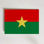 Burkina Faso National Flag Poster – modern konst och stilren konsttryck för hemmet hos Bozetto