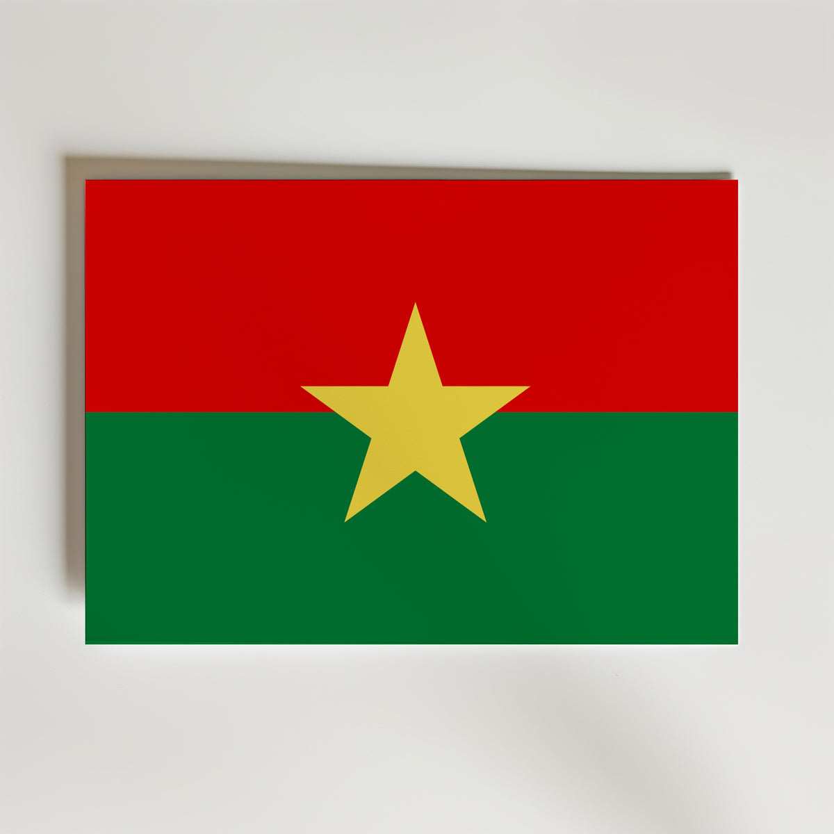Burkina Faso National Flag Poster – modern konst och stilren konsttryck för hemmet hos Bozetto