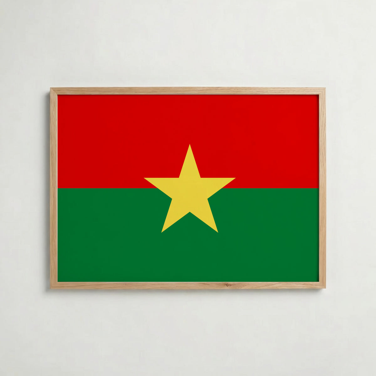 Burkina Faso National Flag Poster i ekram – inramad konsttryck för stilren inredning hos Bozetto