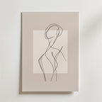 Curvy Line Art Woman – stilfullt konsttryck från Bozetto, tryckt på matt finpapper