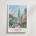 Caracas Skyline – stilfullt konsttryck från Bozetto, tryckt på matt finpapper i hög tryckkvalitet