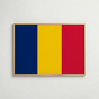 Chad National Flag Poster i ekram – inramad konsttryck för stilren inredning hos Bozetto