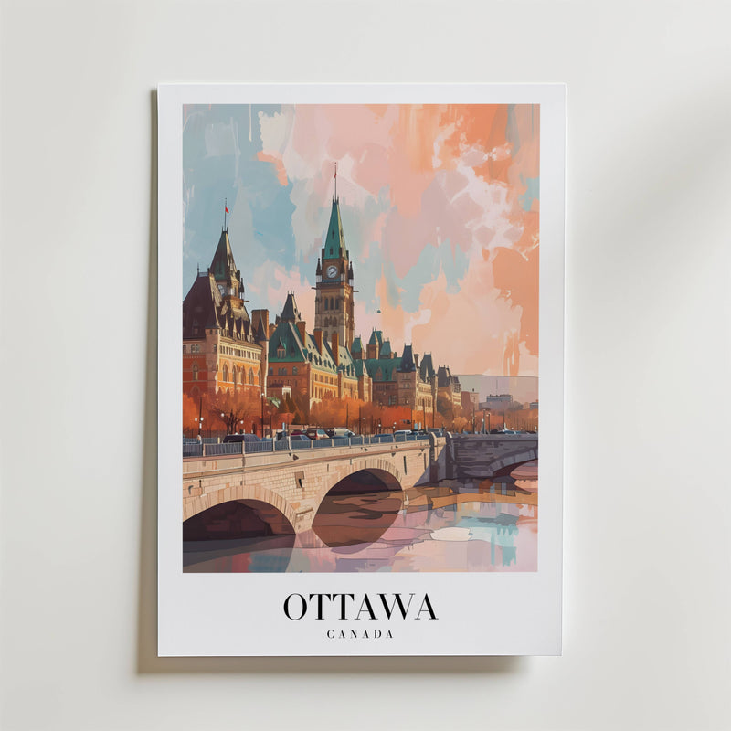Golden Light Over Ottawa Poster