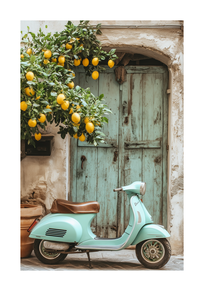 Italian Vespa Poster