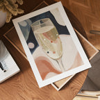Champagne In Space – affisch med snyggt motiv, köp enkelt hos Bozetto i flera storlekar