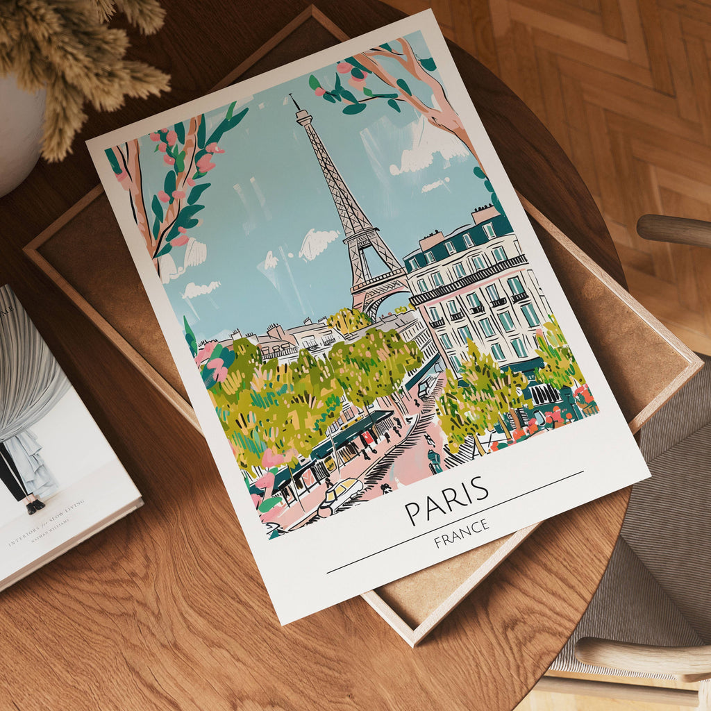 Eiffel Tower View poster visad rakt fram – Bozetto affisch i hög tryckkvalitet i hög tryckkvalitet