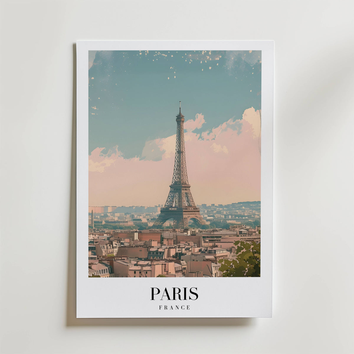 The Paris – stilfullt konsttryck från Bozetto, tryckt på matt finpapper i hög tryckkvalitet