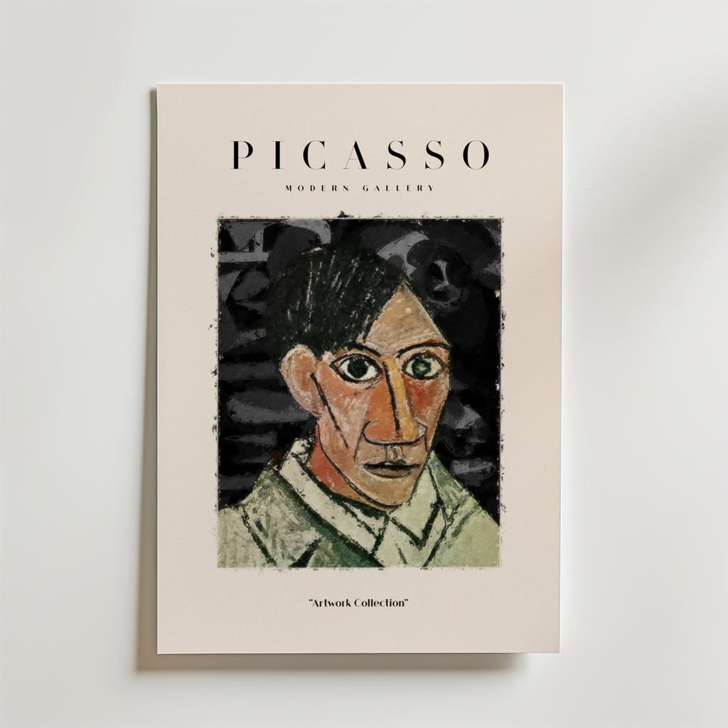 Picasso Somber Self Portrait – stilfullt konsttryck från Bozetto, tryckt på matt finpapper