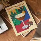 White Russian No.2 Cocktail – affisch med stilfullt motiv från Bozetto i hög kvalitet
