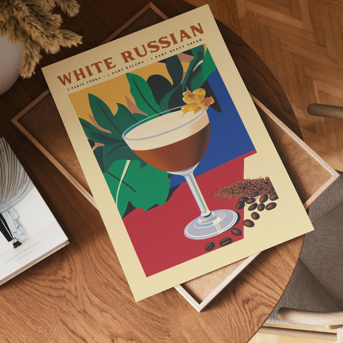 White Russian No.2 Cocktail – affisch med stilfullt motiv från Bozetto i hög kvalitet