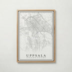 Uppsala Karta poster i flera storlekar – jämför mått och välj rätt hos Bozetto i hög tryckkvalitet