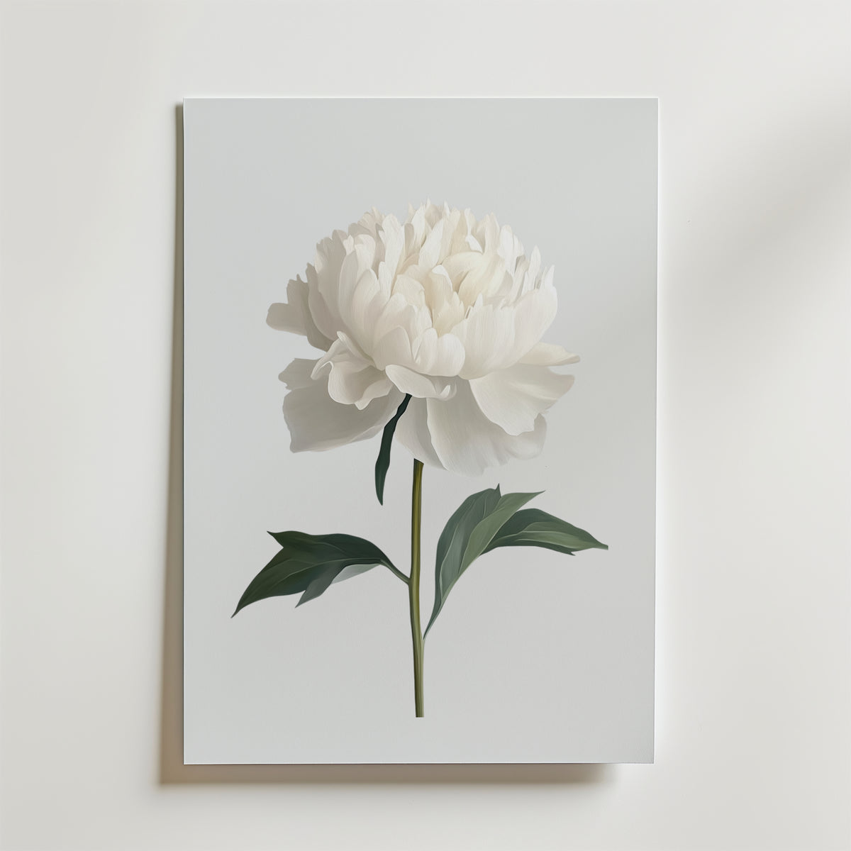 White peony – stilfullt konsttryck från Bozetto, tryckt på matt finpapper i hög tryckkvalitet