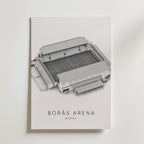 Borås Arena affisch inramad i neutral ram – se hur konsttrycket ser ut, Bozetto i hög tryckkvalitet