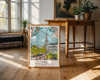 Mockup av Eiffel Tower View affisch på vägg – köp enkelt hos Bozetto i hög kvalitet