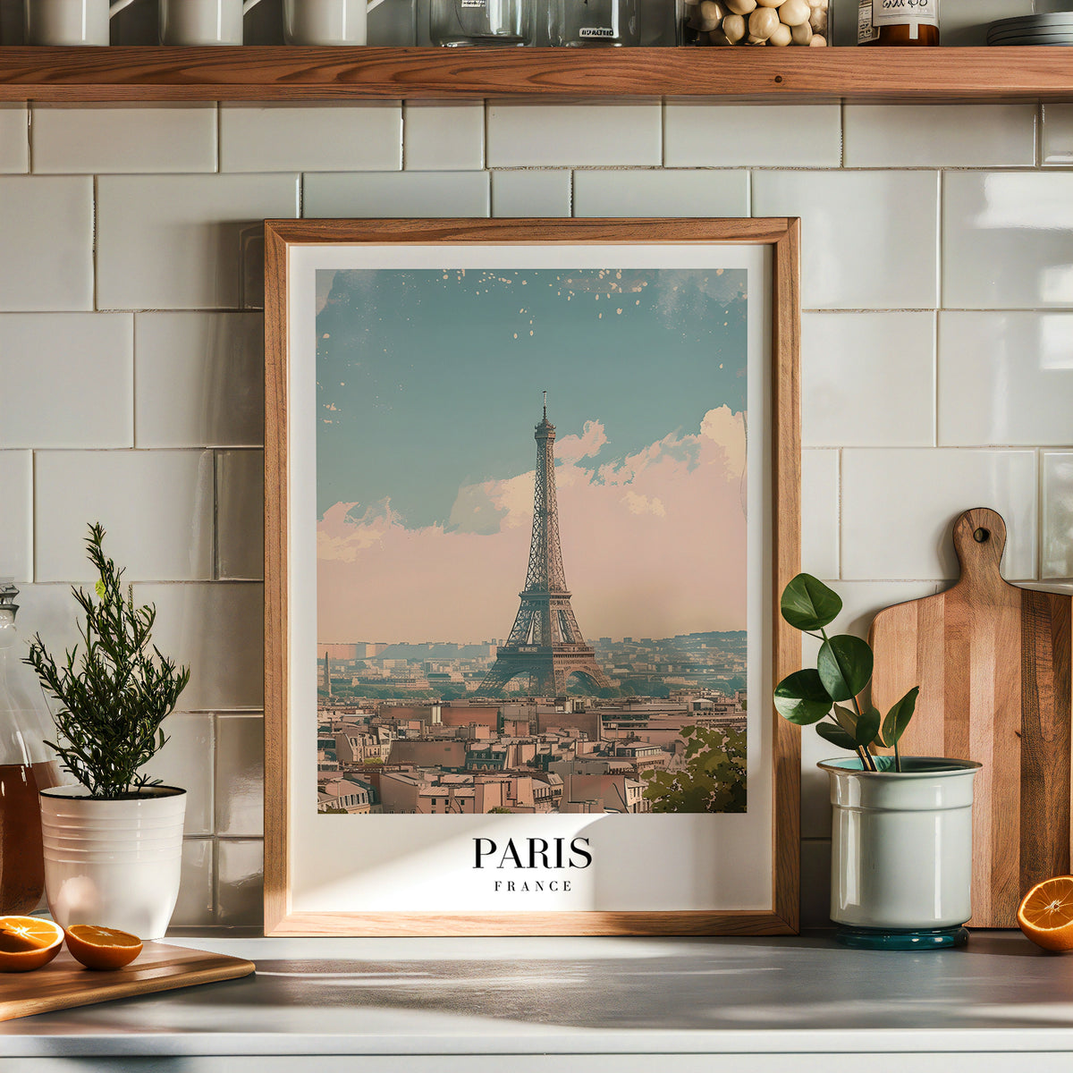 The Paris poster visad rakt fram – Bozetto affisch i hög tryckkvalitet i hög tryckkvalitet