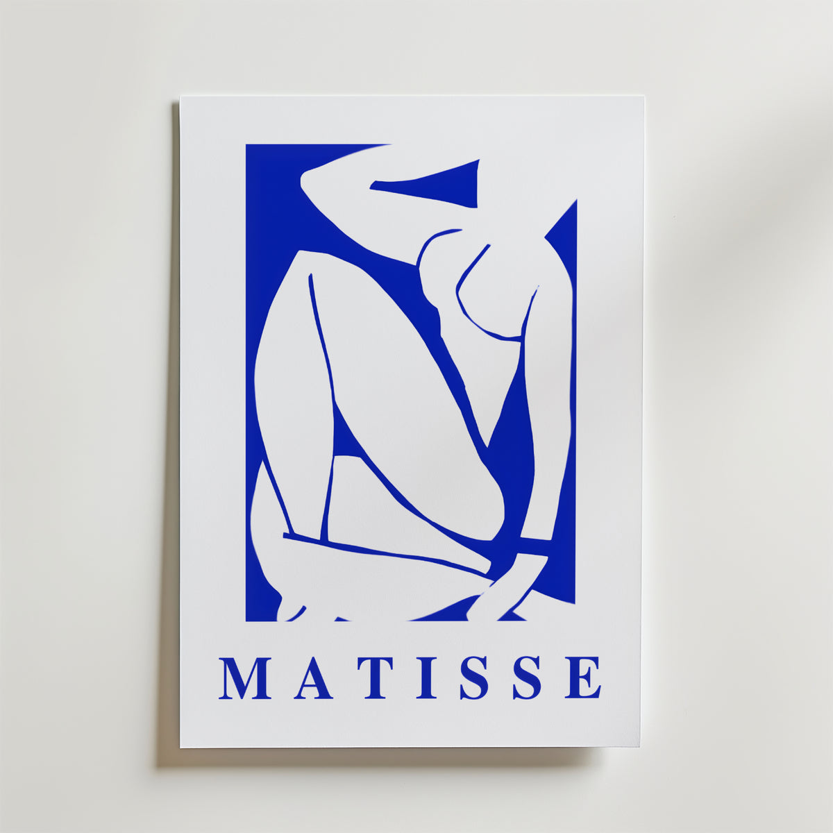 Henri Matisse Indigo Silhouette affisch på neutral bakgrund – poster från Bozetto