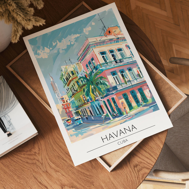 Havana Pastel Streets Poster