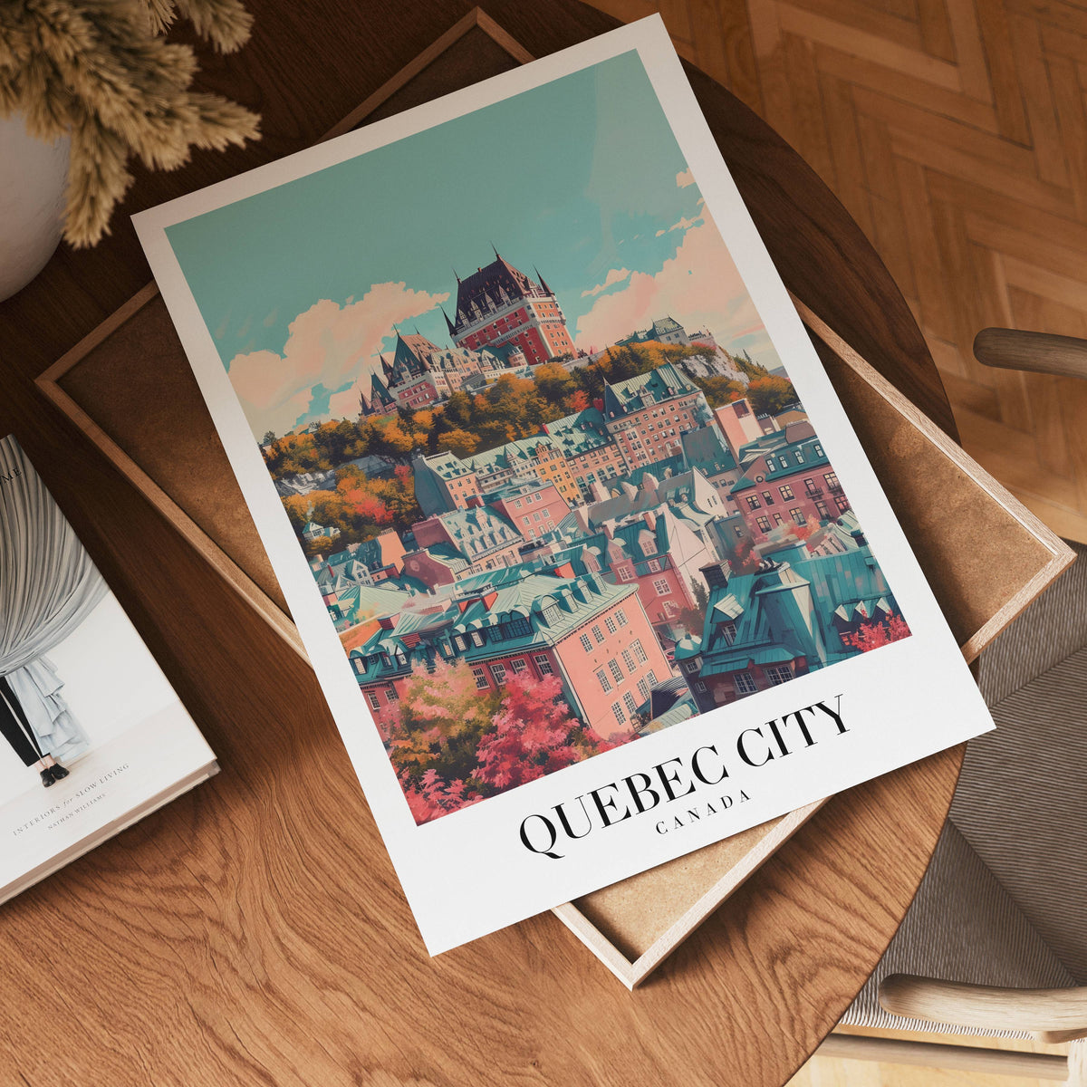Autumn Over Quebec poster visad rakt fram – Bozetto affisch i hög tryckkvalitet i hög tryckkvalitet