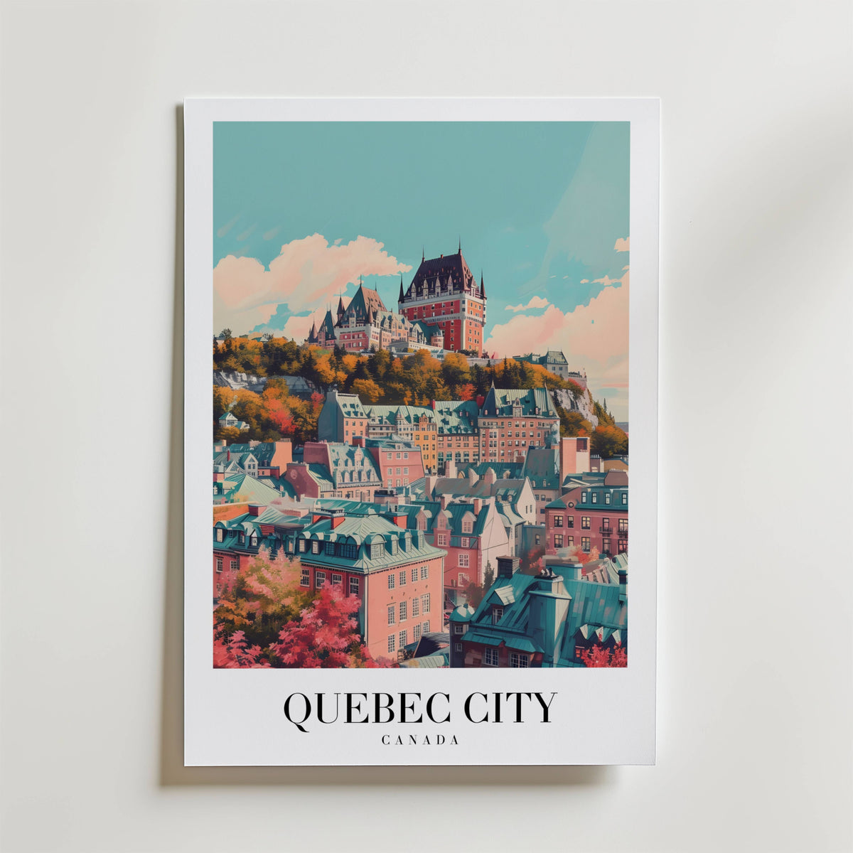 Autumn Over Quebec – stilfullt konsttryck från Bozetto, tryckt på matt finpapper