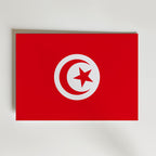 Tunisia National Flag Poster – modern konst och stilren konsttryck för hemmet hos Bozetto