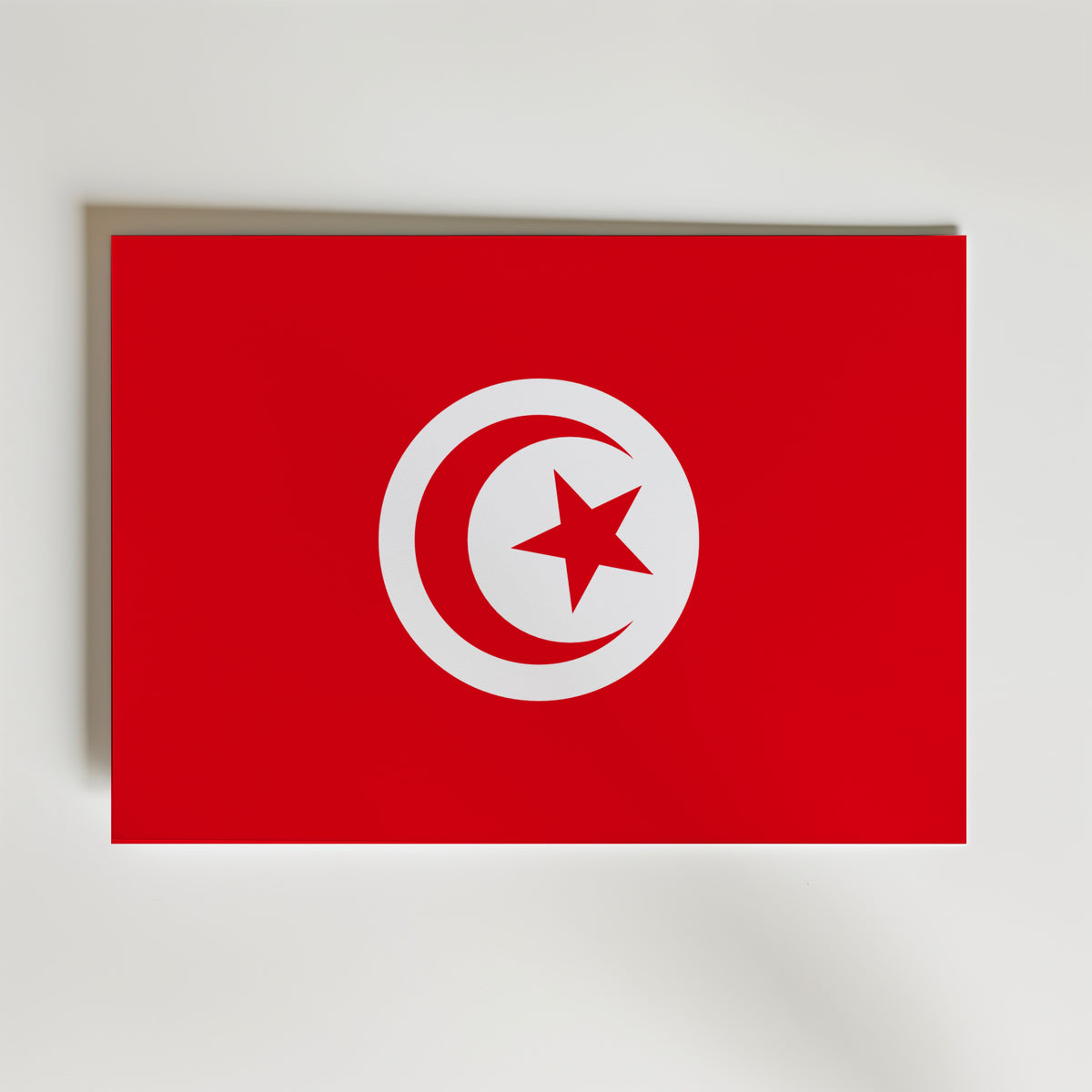 Tunisia National Flag Poster – modern konst och stilren konsttryck för hemmet hos Bozetto