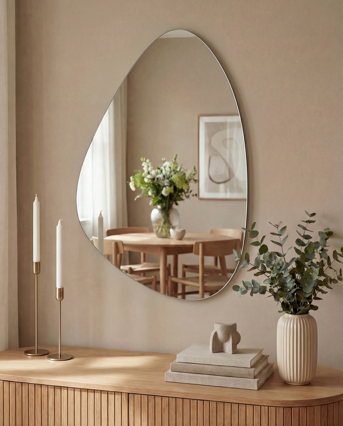 Immeln – Asymmetrisk spegel 50×70 cm