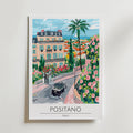 Storleksguide för Positano Coastal Garden View – affisch från Bozetto i hög kvalitet