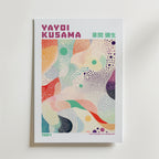 Mockup av Yayoi Kusama Dreaming affisch på vägg – köp enkelt hos Bozetto i hög kvalitet