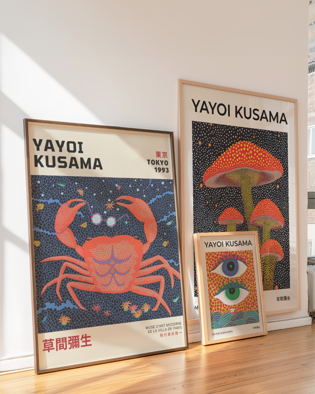 Bundle 3-pack Yayoi Kusama Dreamscape Trio – kuraterad postercollection som lyfter hemmet hos Bozetto