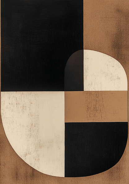 Abstract Brown Shapes Poster