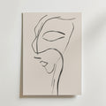 Elegant Line Art Face – stilfullt konsttryck från Bozetto, tryckt på matt finpapper
