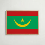 Mauritania National Flag Poster i ekram – inramad konsttryck för stilren inredning hos Bozetto