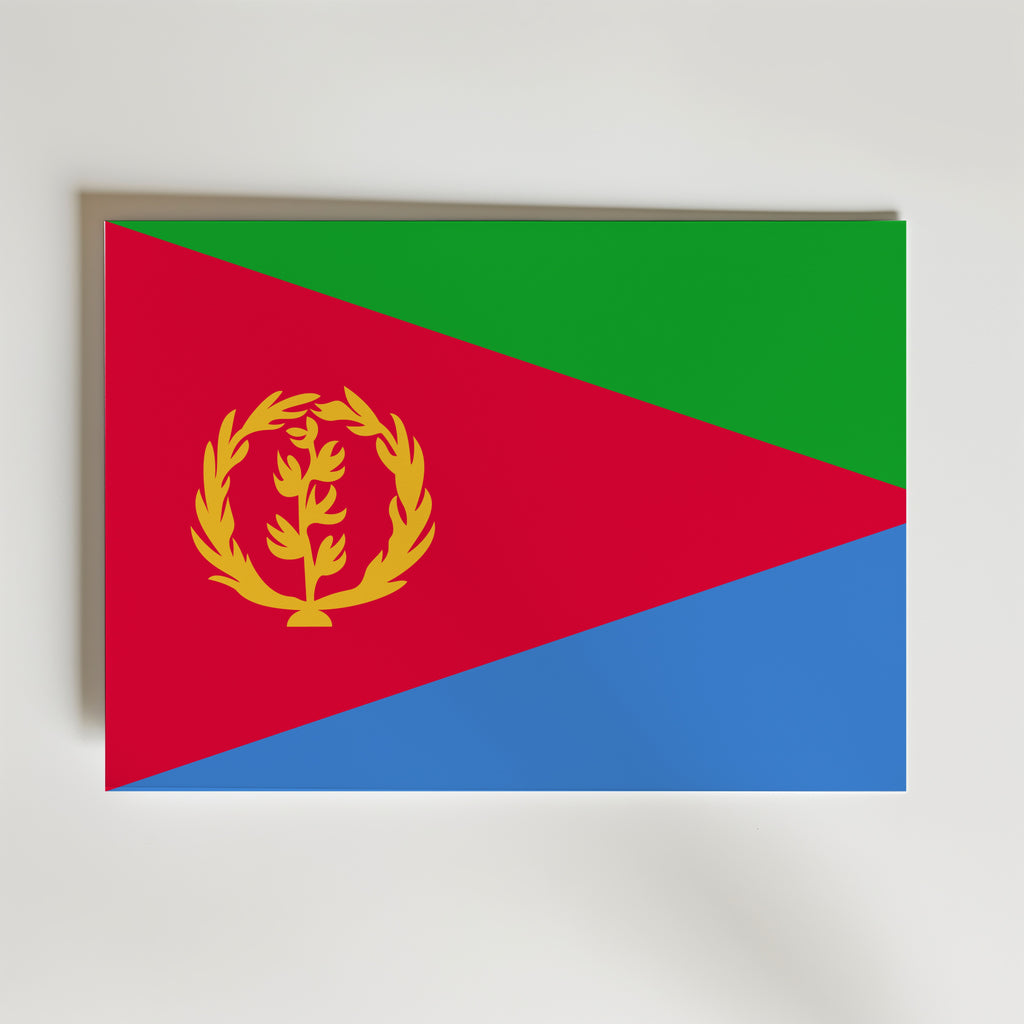 Eritrea National Flag Poster – modern konst och stilren konsttryck för hemmet hos Bozetto