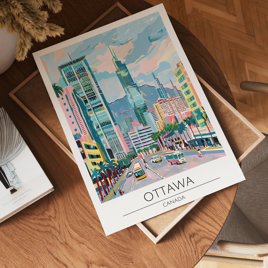 Ottawa Skyline Vibes poster visad rakt fram – Bozetto affisch i hög tryckkvalitet
