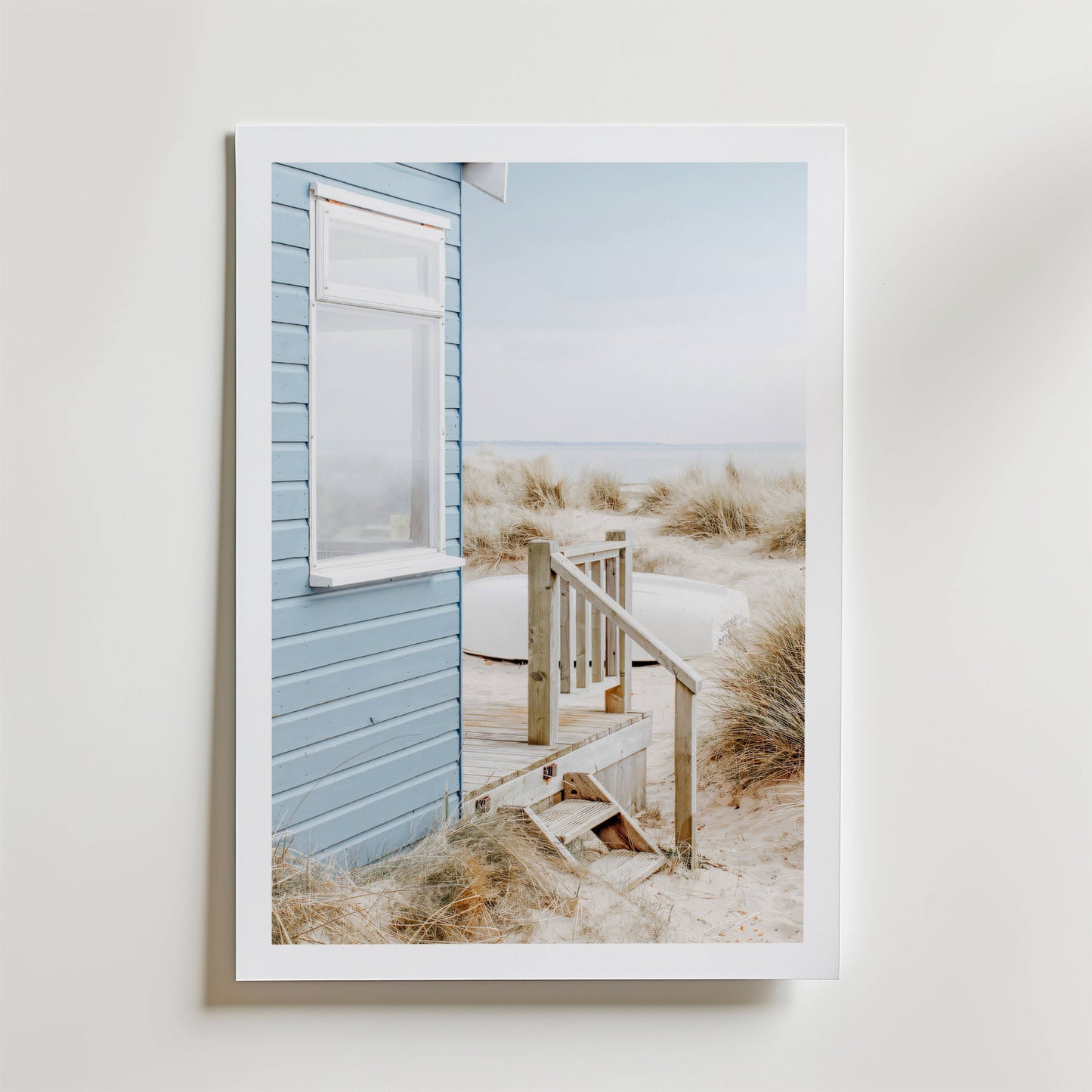 Blue Beach Cabin Poster