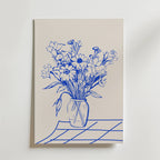 Blue Bouquet – stilfullt konsttryck från Bozetto, tryckt på matt finpapper i hög tryckkvalitet