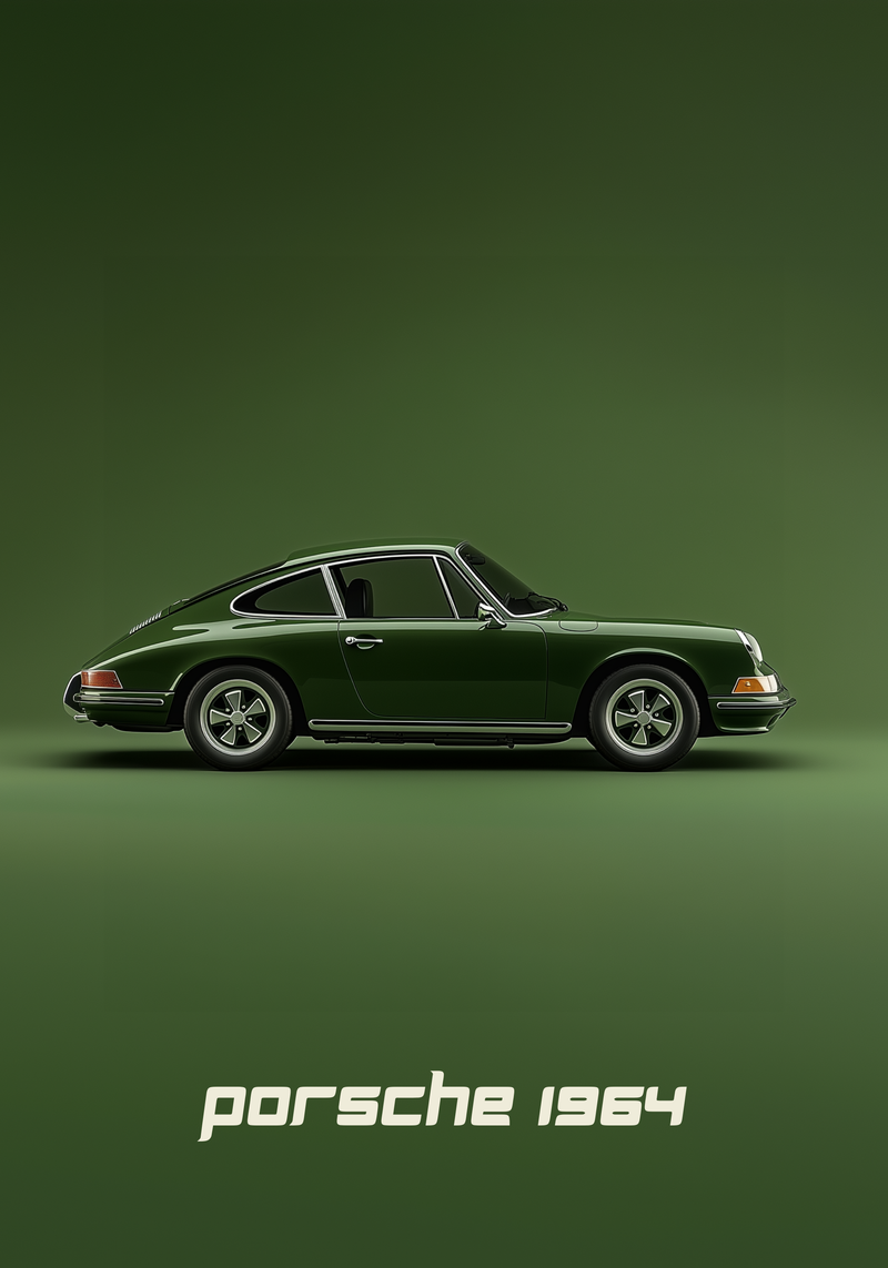 Retro Porsche Poster