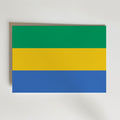 Gabon National Flag Poster – modern konst och stilren konsttryck för hemmet hos Bozetto