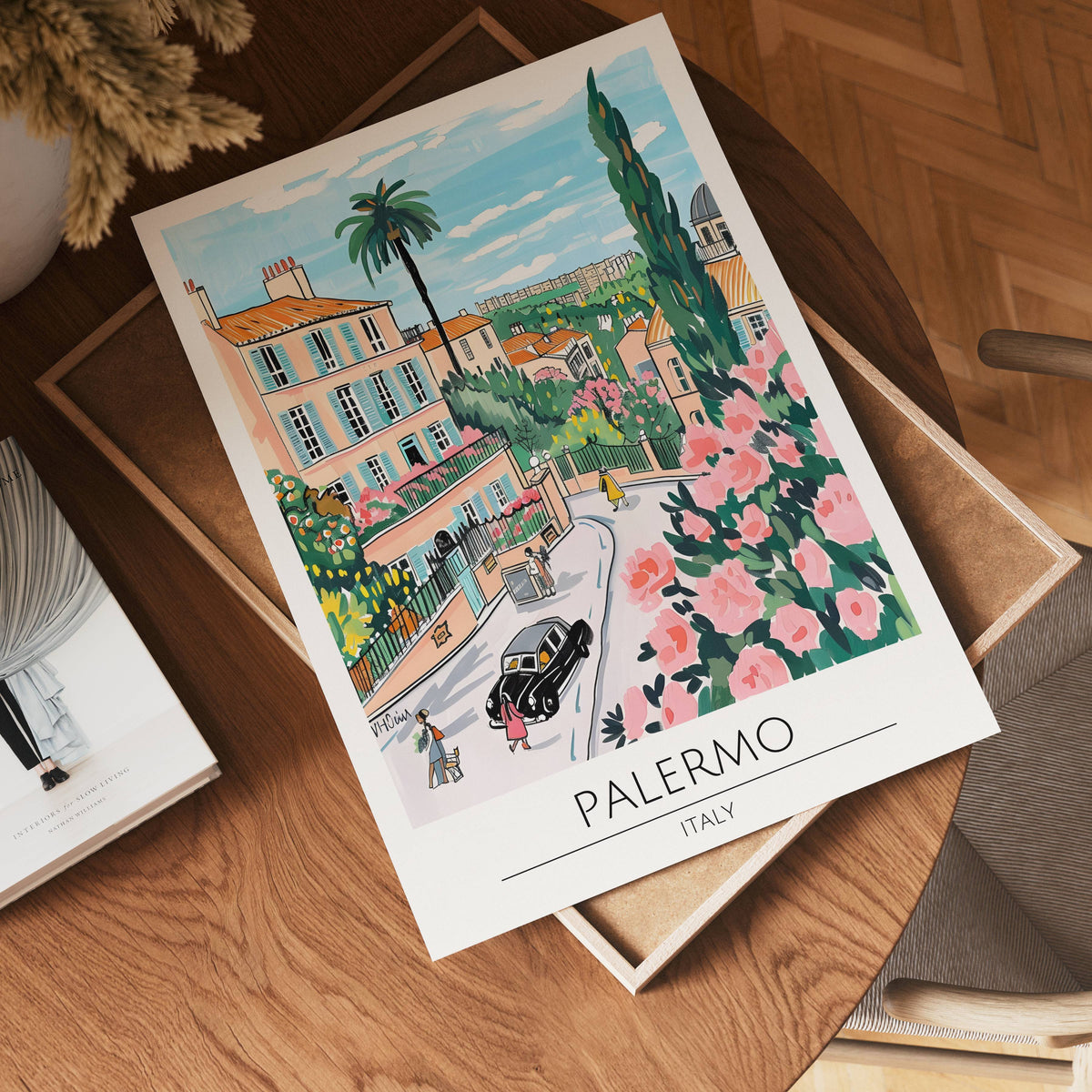 Palermo Italy poster visad rakt fram – Bozetto affisch i hög tryckkvalitet i hög tryckkvalitet