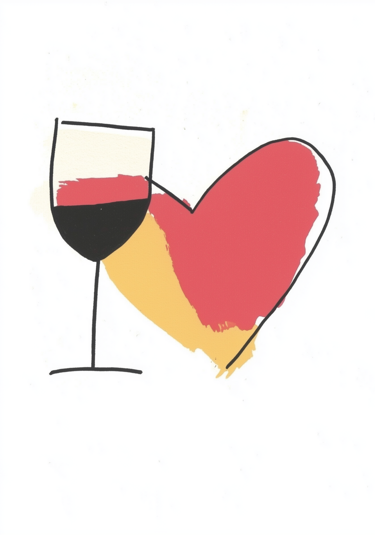 Wine Is Love – affisch med snyggt motiv, köp enkelt hos Bozetto i flera storlekar
