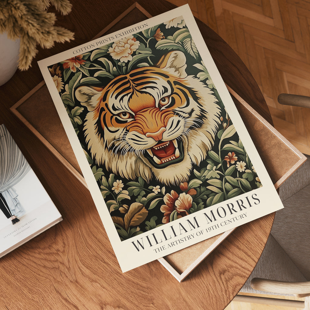 Tiger Bloom William Morris – affisch med stilfullt motiv från Bozetto i hög kvalitet