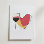 Wine Is Love – stilfullt konsttryck från Bozetto, tryckt på matt finpapper i hög tryckkvalitet