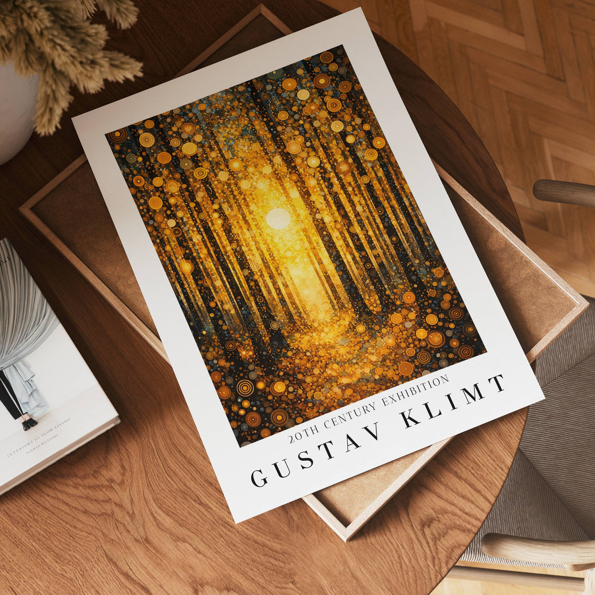 Gustav Klimt Golden Forest – affisch med stilfullt motiv från Bozetto i hög kvalitet