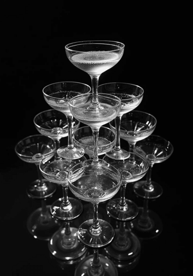 Champagne Glas Pyramid No.2 Drink Poster