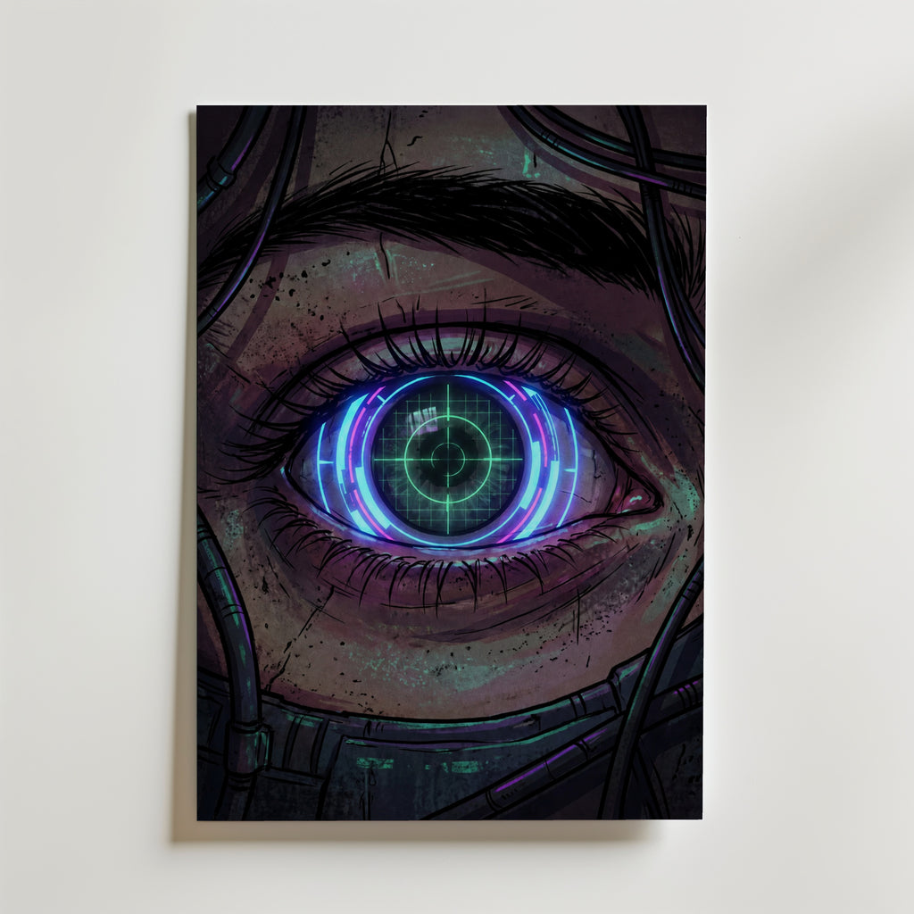 Cyber Iris Poster – canvas utan passepartout